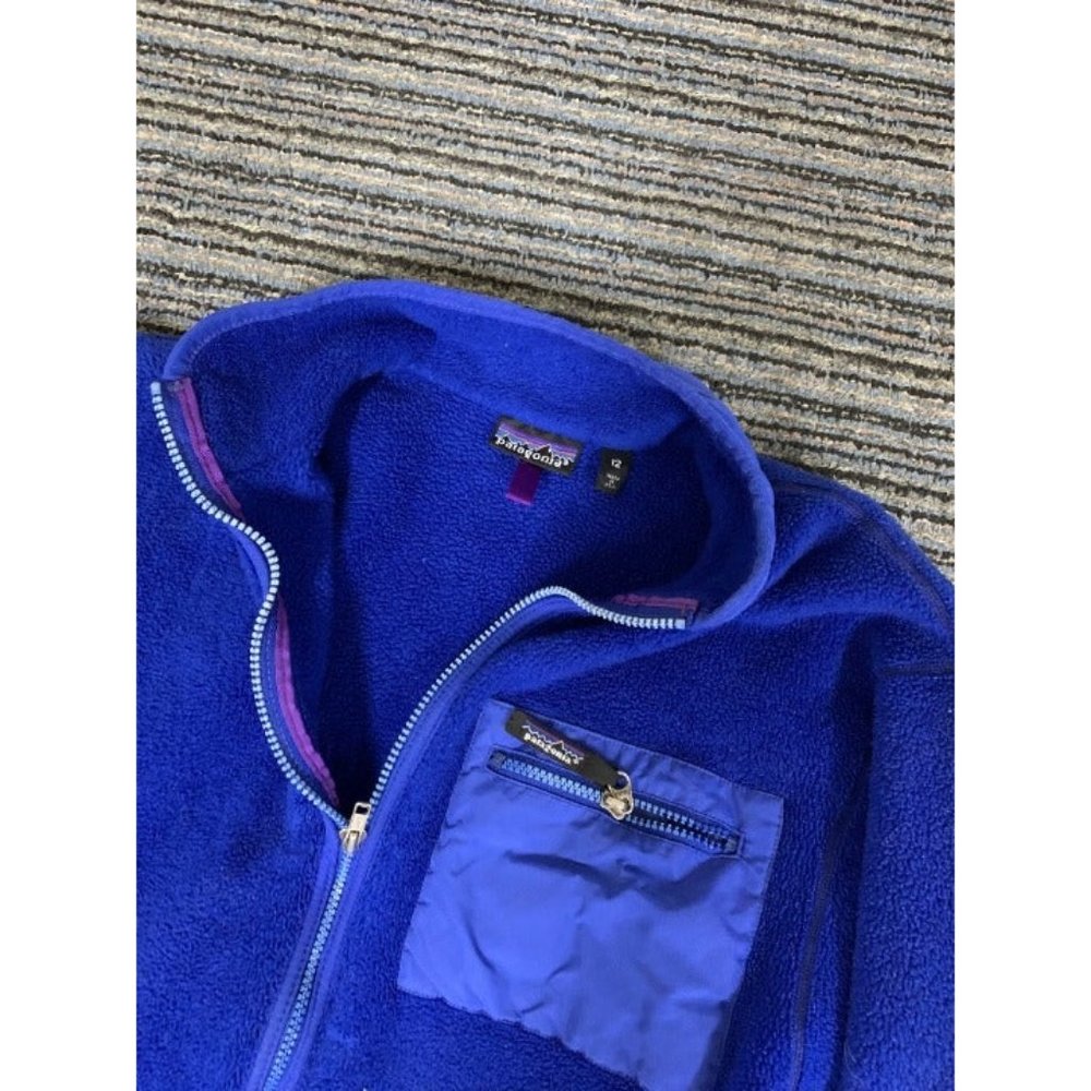 Vintage Patagonia Synchilla Blue Jacket Full Zip - Picture 2 of 2